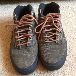 Vans shoes. Distressed denim low tops